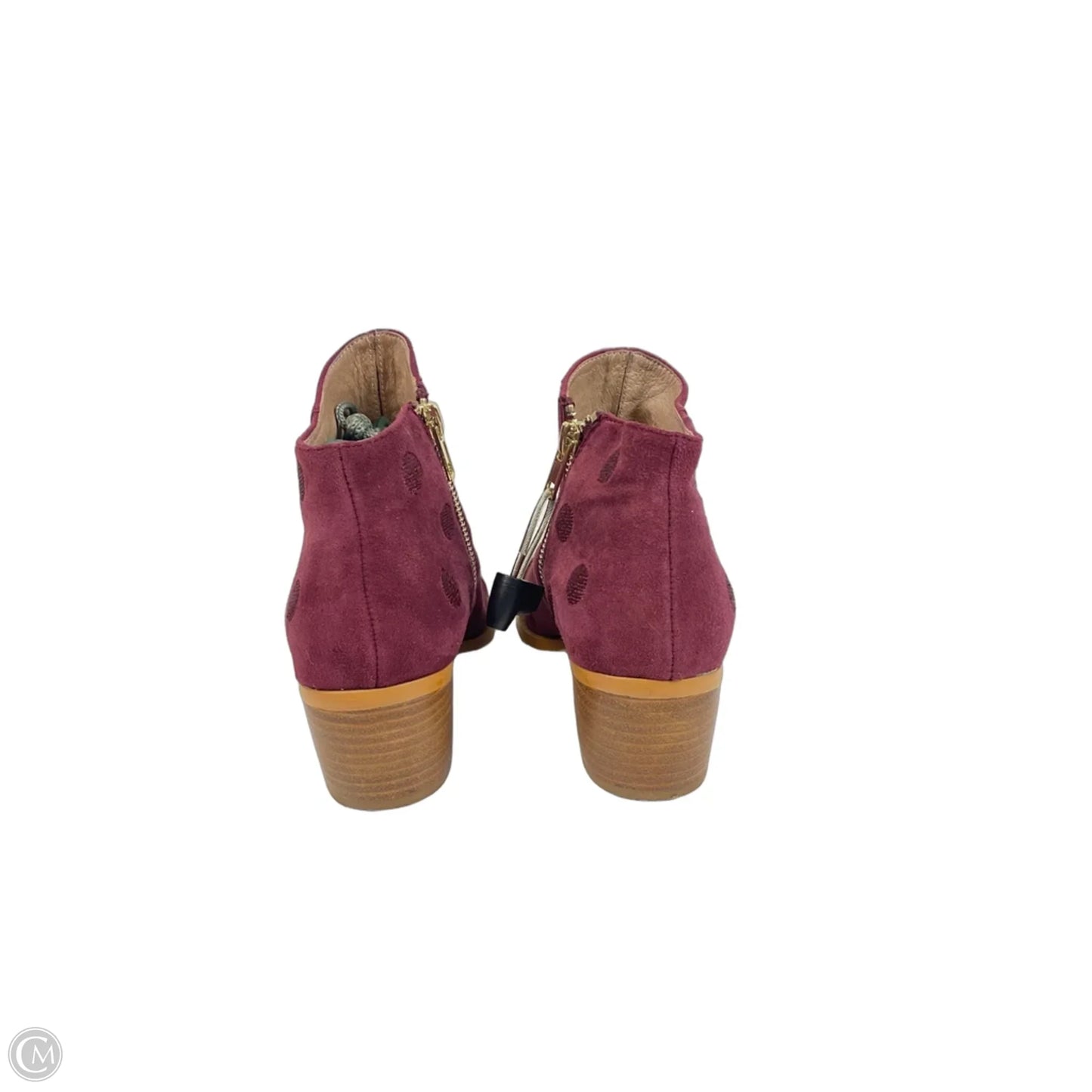 Boots Ankle Heels By Anthropologie In Red, Size: 6.5