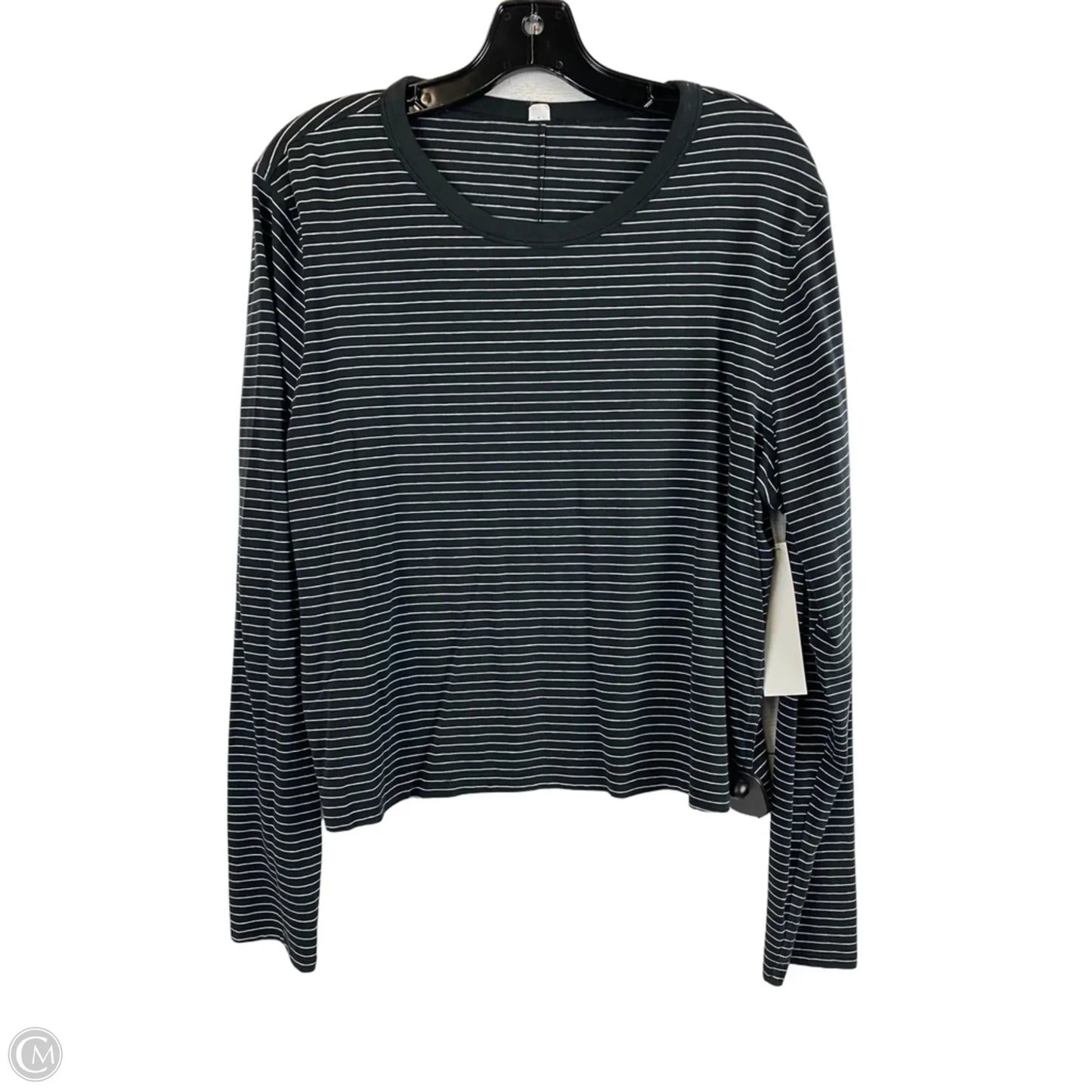 Athletic Top Long Sleeve Crewneck By Lululemon In Striped Pattern, Size: 14
