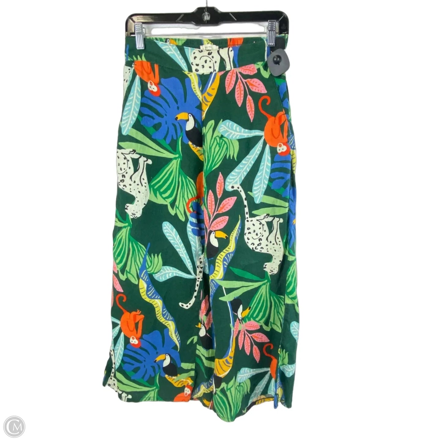 Pants Linen By Christian Siriano In Tropical Print, Size: S