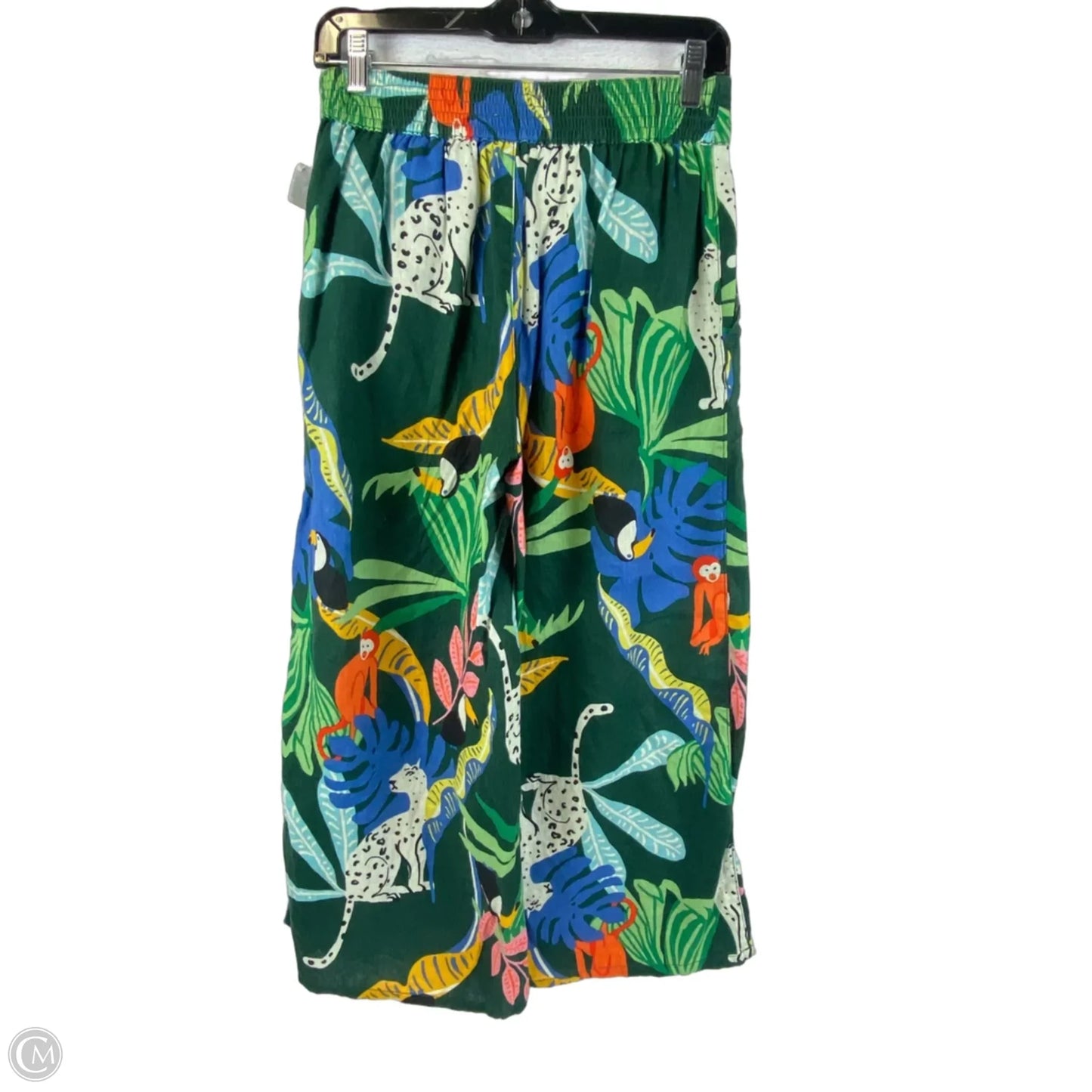 Pants Linen By Christian Siriano In Tropical Print, Size: S