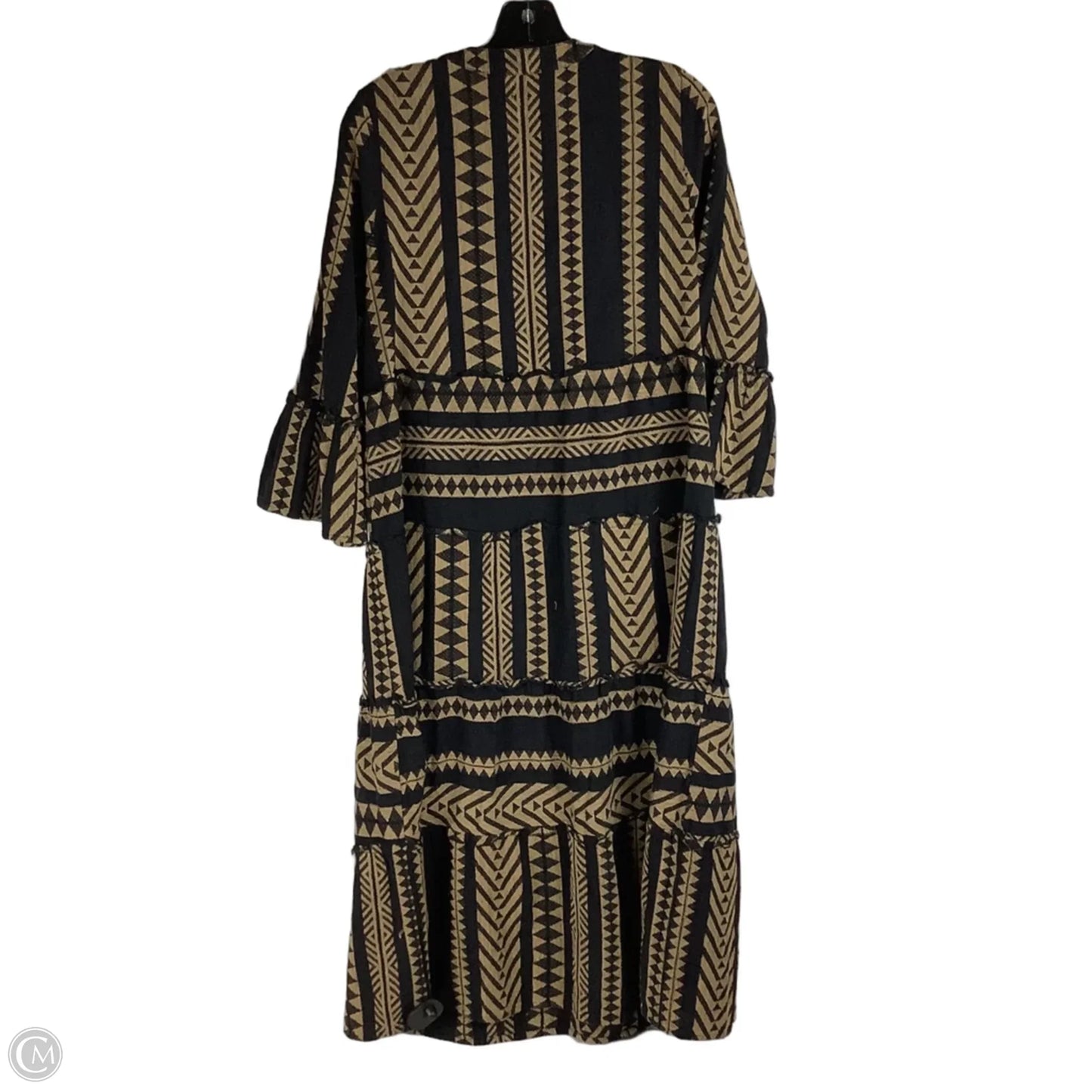 Dress Casual Maxi By Mudpie In Black & Brown, Size: S