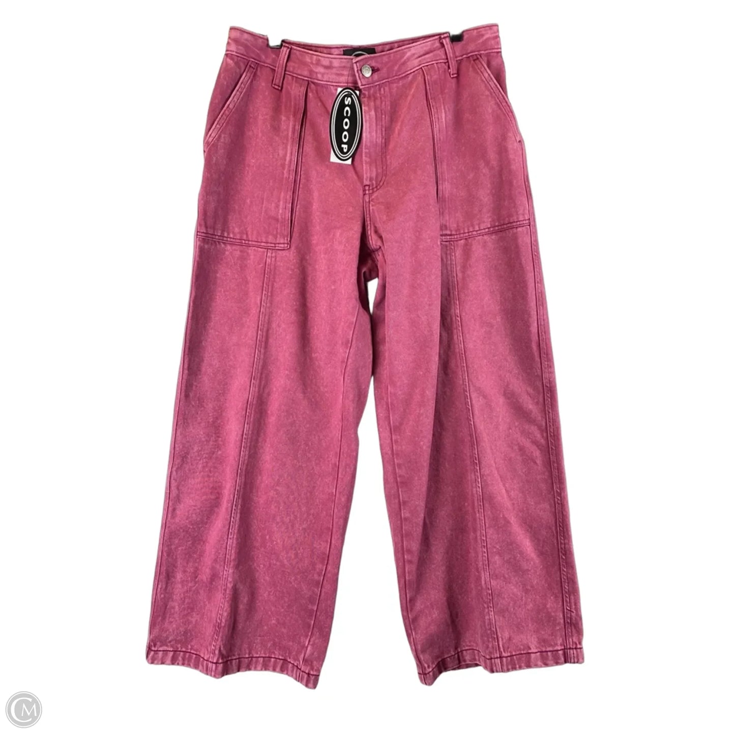 Jeans Wide Leg By Scoop In Pink, Size: 12
