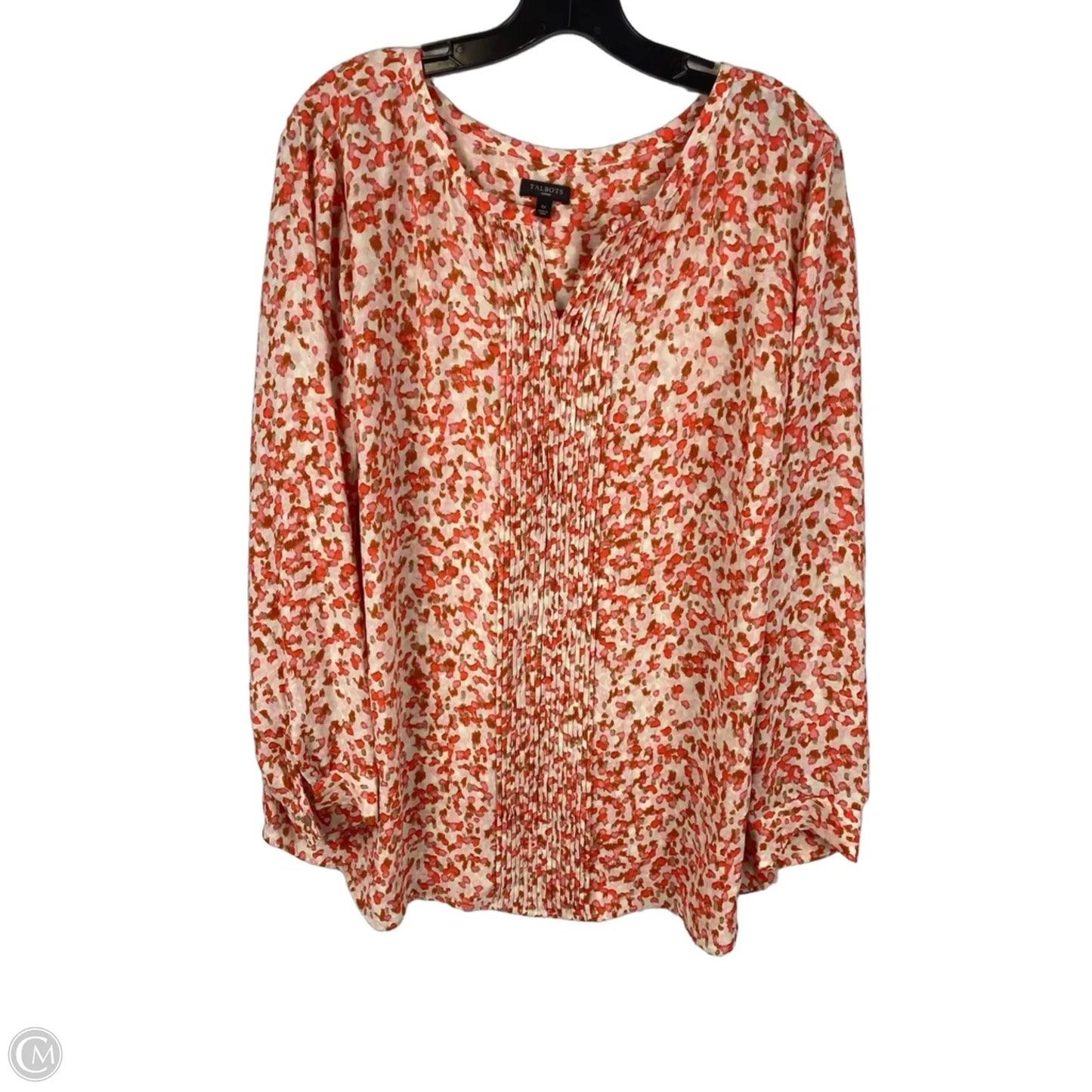 Top Long Sleeve By Talbots In Pink, Size: 1x