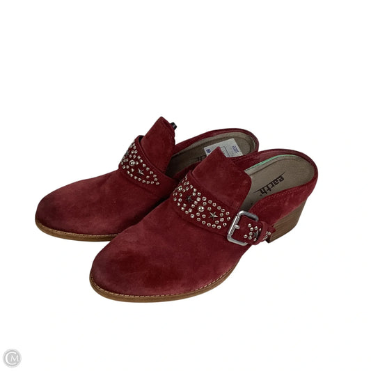 Shoes Heels Block By Earth In Red, Size: 8