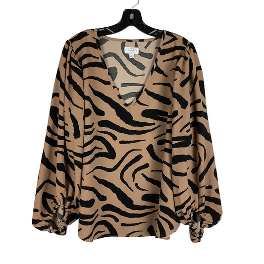 Animal Print Top Long Sleeve Mudpie, Size L