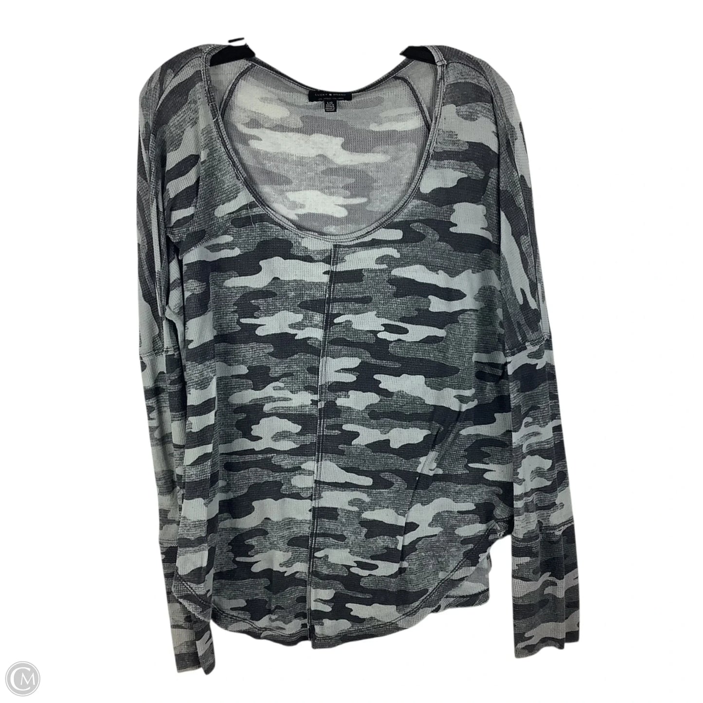 Top Long Sleeve By Lucky Brand In Camouflage Print, Size: L