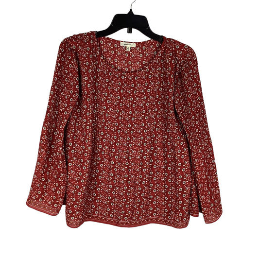 Top Long Sleeve By Max Studio In Red, Size: S