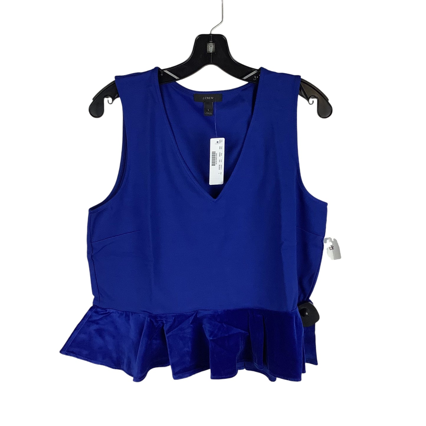 Top Sleeveless By J. Crew In Blue, Size: L