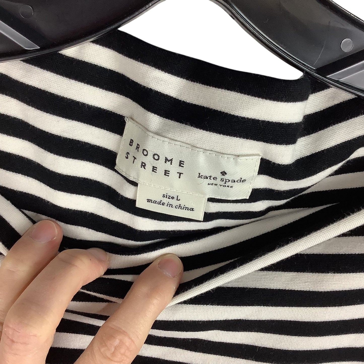 Dress Designer By Kate Spade In Striped Pattern, Size: L