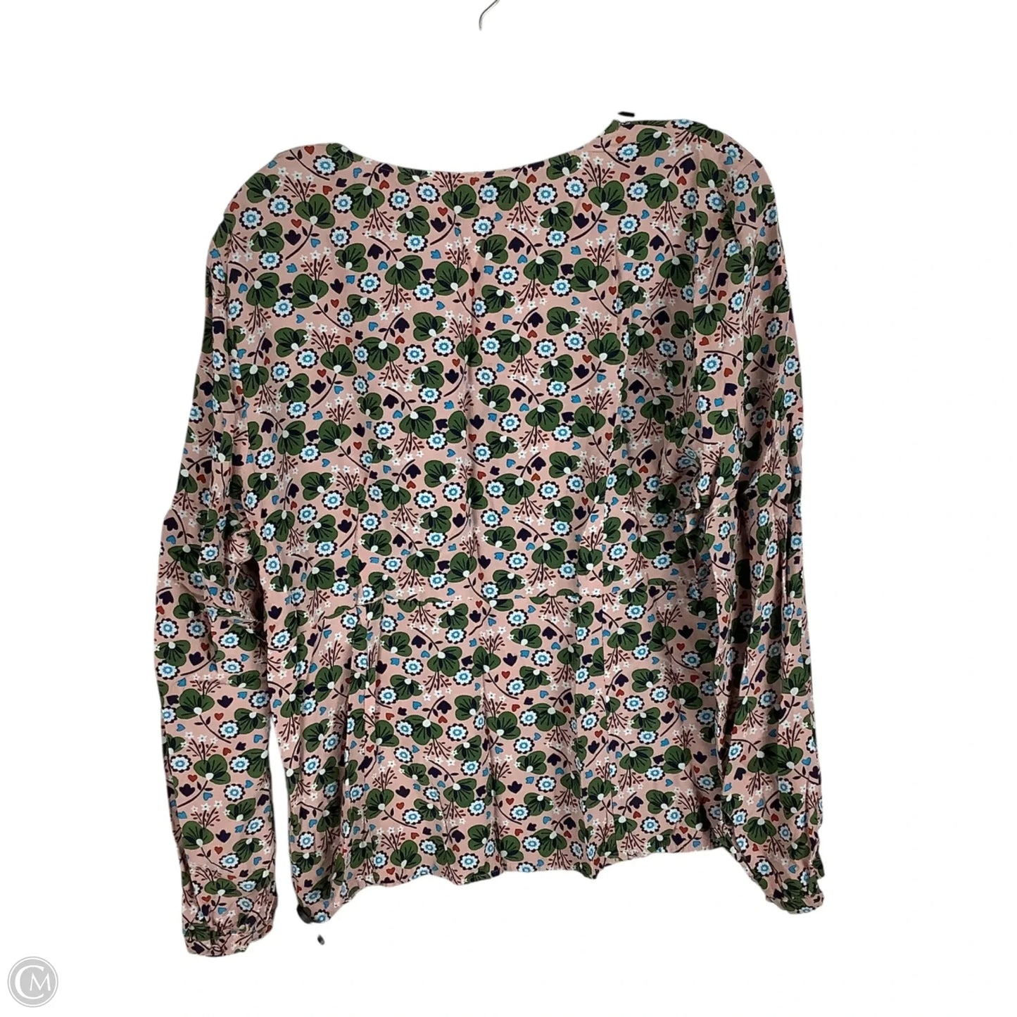 Top Long Sleeve By Boden In Floral Print, Size: Xl (14)