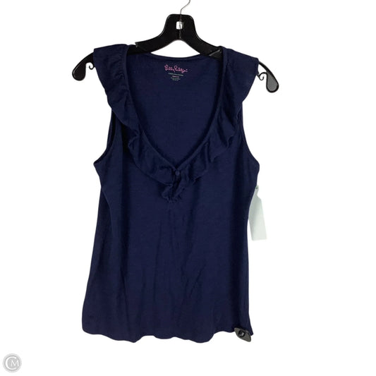 Top Sleeveless Designer By Lilly Pulitzer In Navy, Size: M