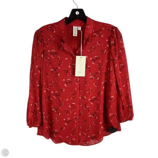 Top Long Sleeve By Joie In Red, Size: S
