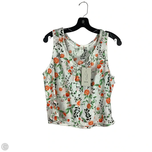 Top Sleeveless By Joie In Orange, Size: L