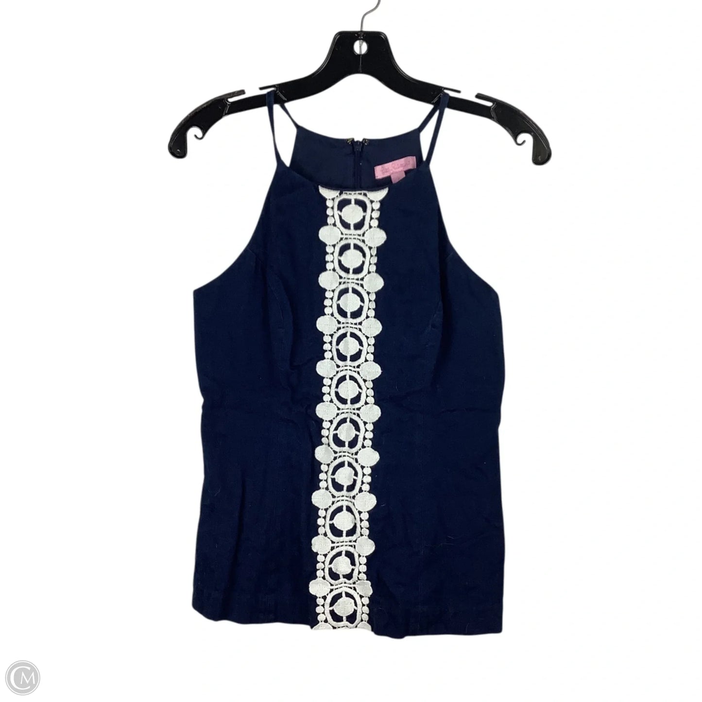 Top Sleeveless Designer By Lilly Pulitzer In Navy, Size: 2