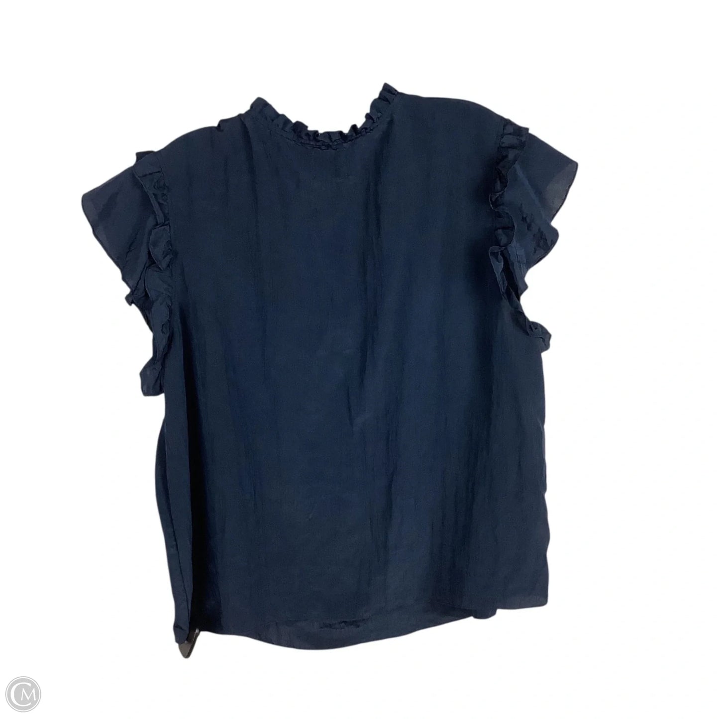 Top Short Sleeve Designer By Misa In Blue, Size: Xl