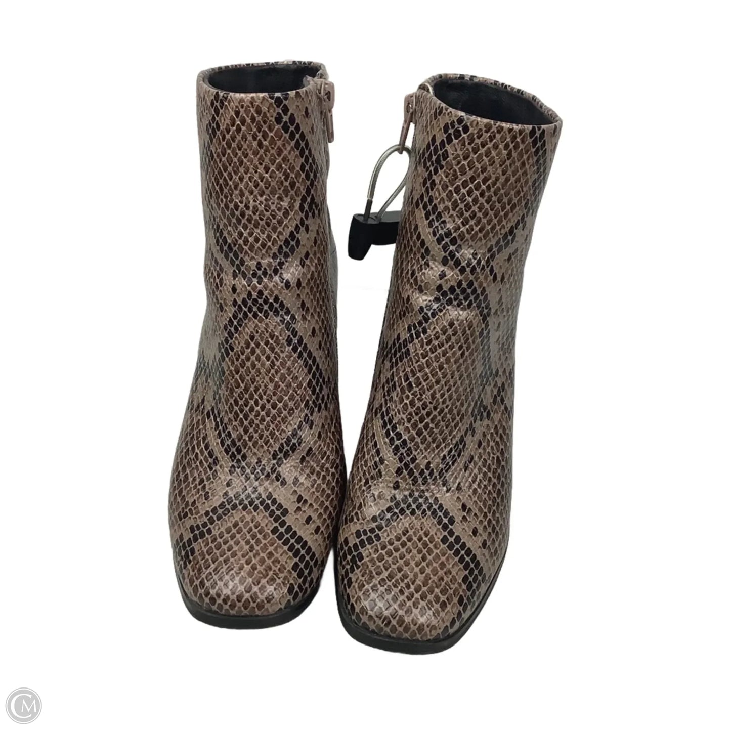Boots Ankle Heels By New Directions In Snakeskin Print, Size: 6