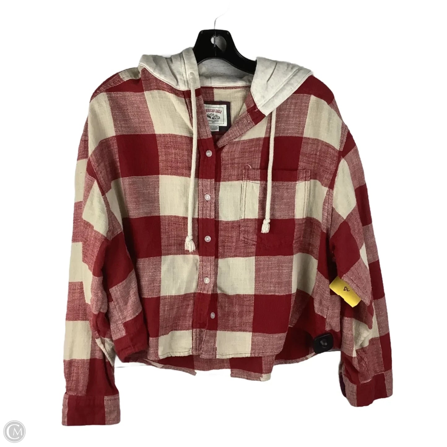 Jacket Shirt By American Eagle In Plaid Pattern, Size: Xl
