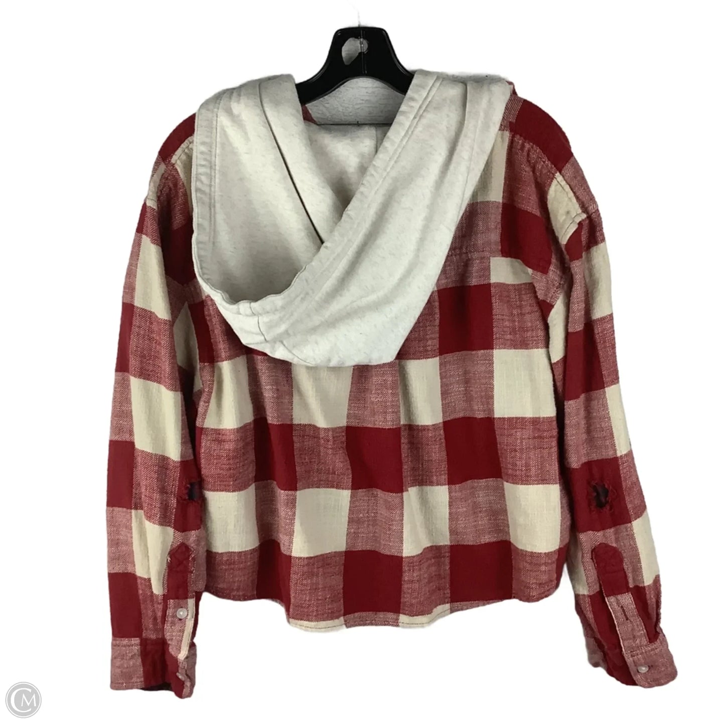 Jacket Shirt By American Eagle In Plaid Pattern, Size: Xl