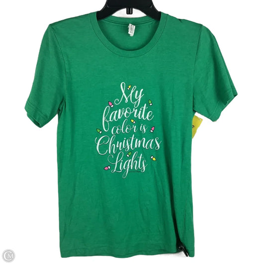 Top Short Sleeve Basic By Canvas In Green, Size: S