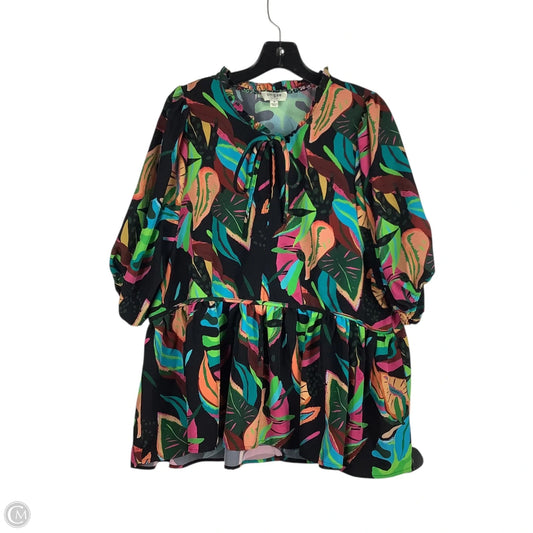 Top Short Sleeve By Umgee In Tropical Print, Size: M