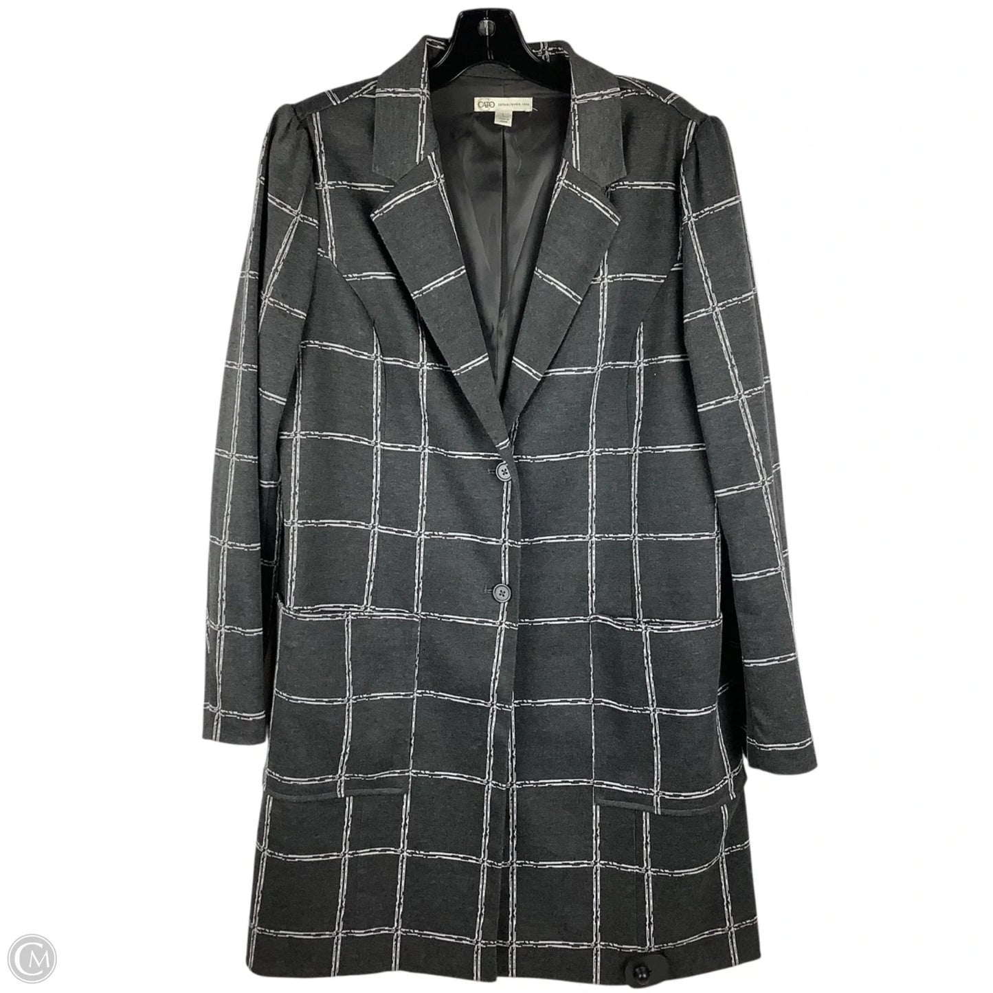 Coat Peacoat By Cato In Grey, Size: L