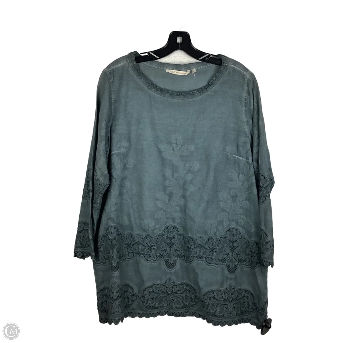 Top Long Sleeve By Soft Surroundings In Grey, Size: Lp