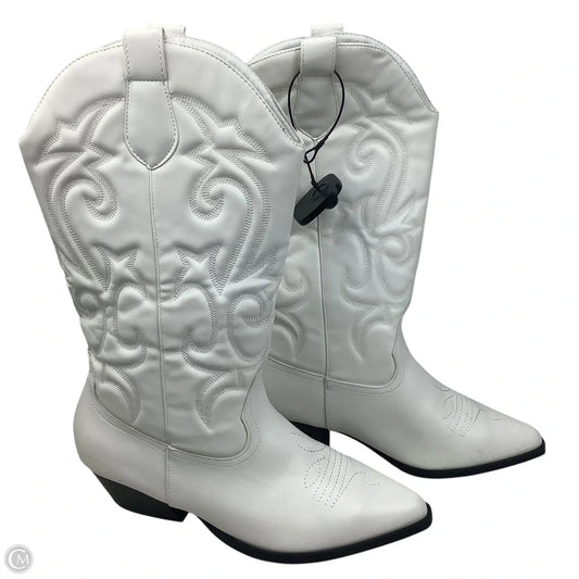 Boots Western By Clothes Mentor In White, Size: 10