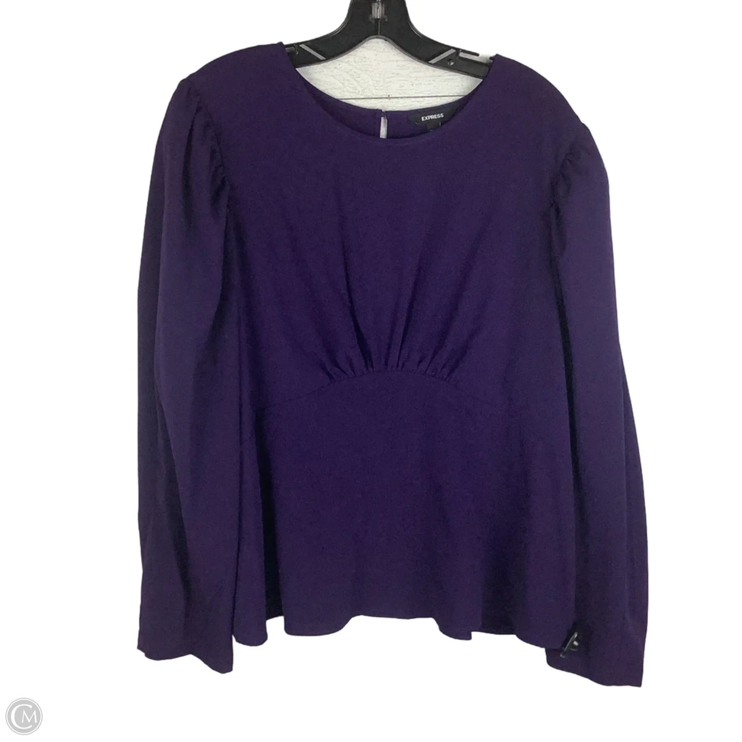 Top Long Sleeve By Express In Purple, Size: Xl
