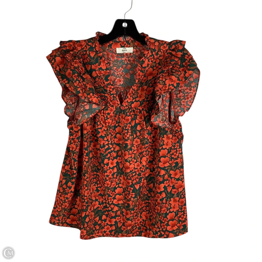 Top Short Sleeve By Entro In Orange, Size: S