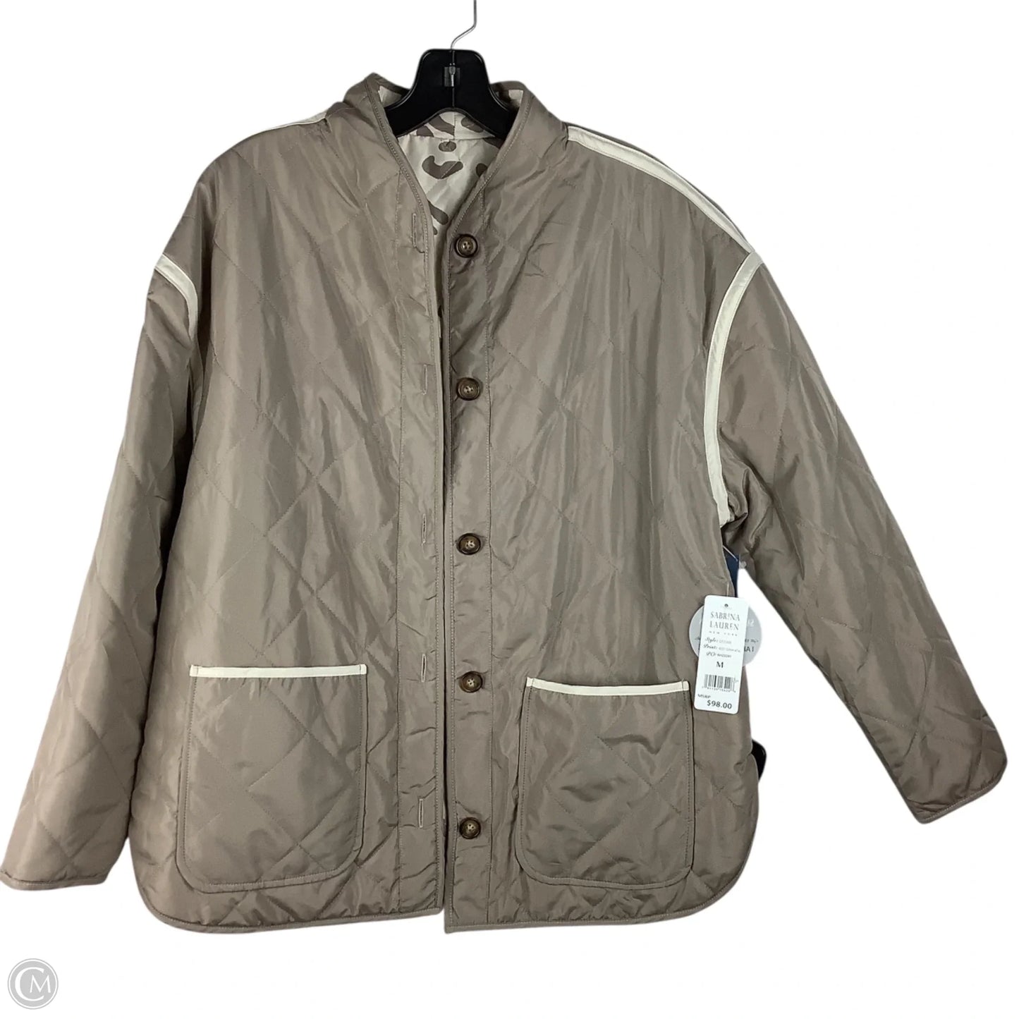 Reversible Jacket Puffer & Quilted By Cmc In Brown, Size: M