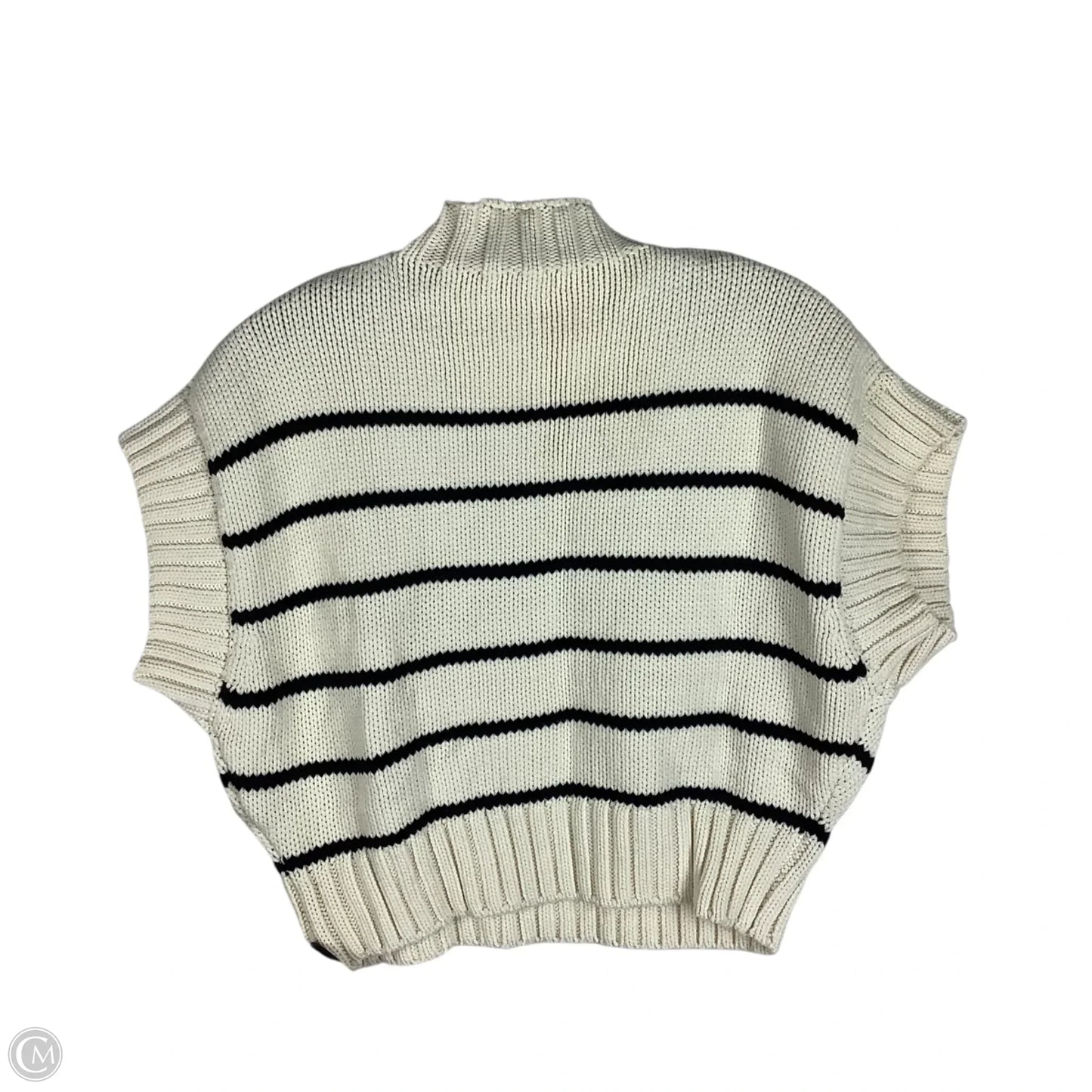 Sweater Short Sleeve By Miou Muse In Cream, Size: M