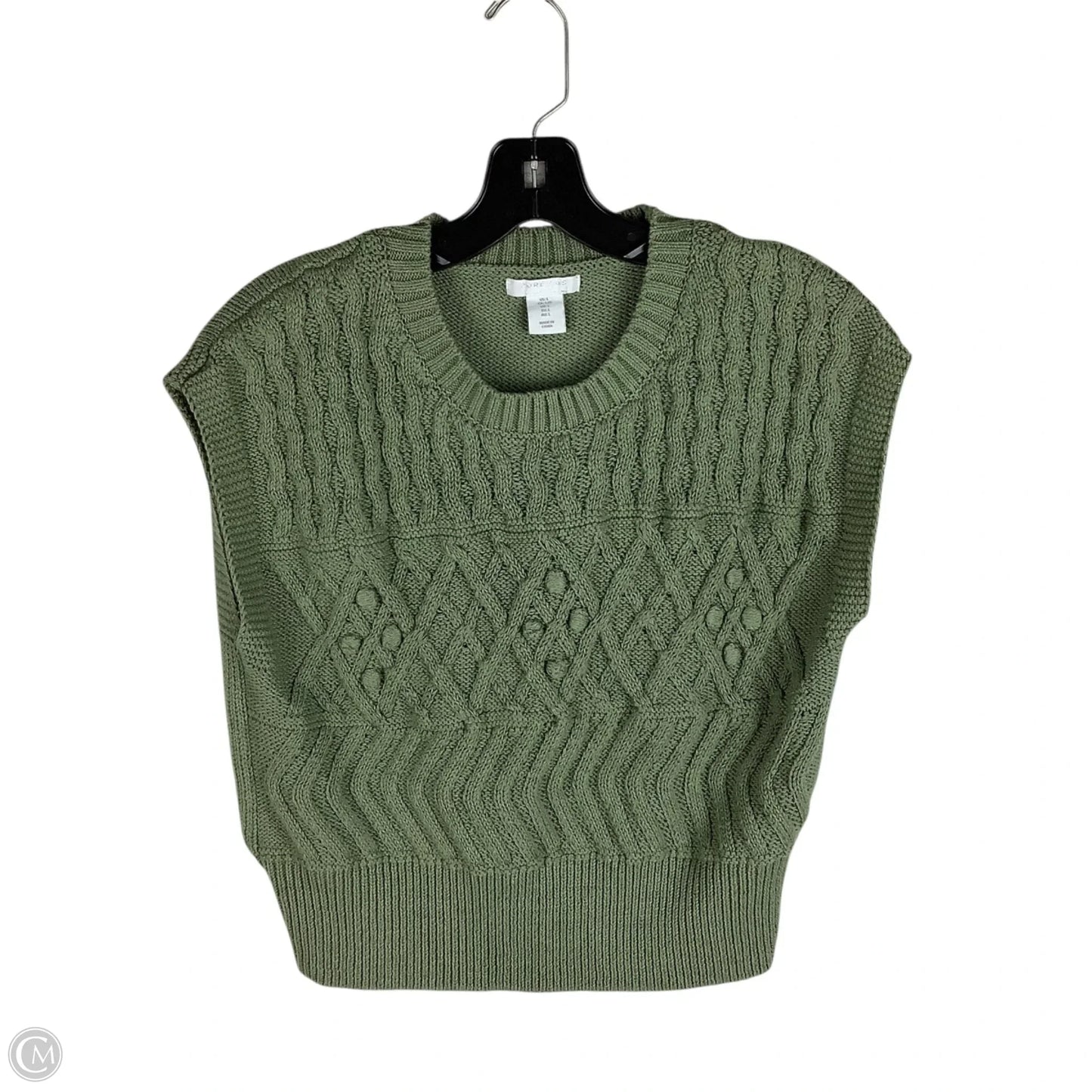 Sweater Short Sleeve By Clothes Mentor In Green, Size: L