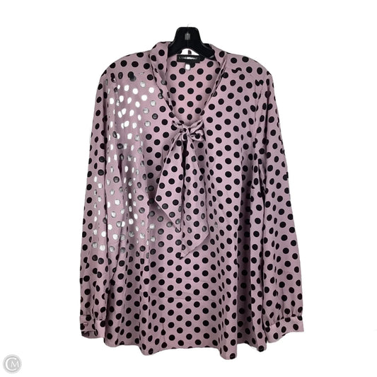 Top Long Sleeve By Lane Bryant In Polkadot Pattern, Size: Xl