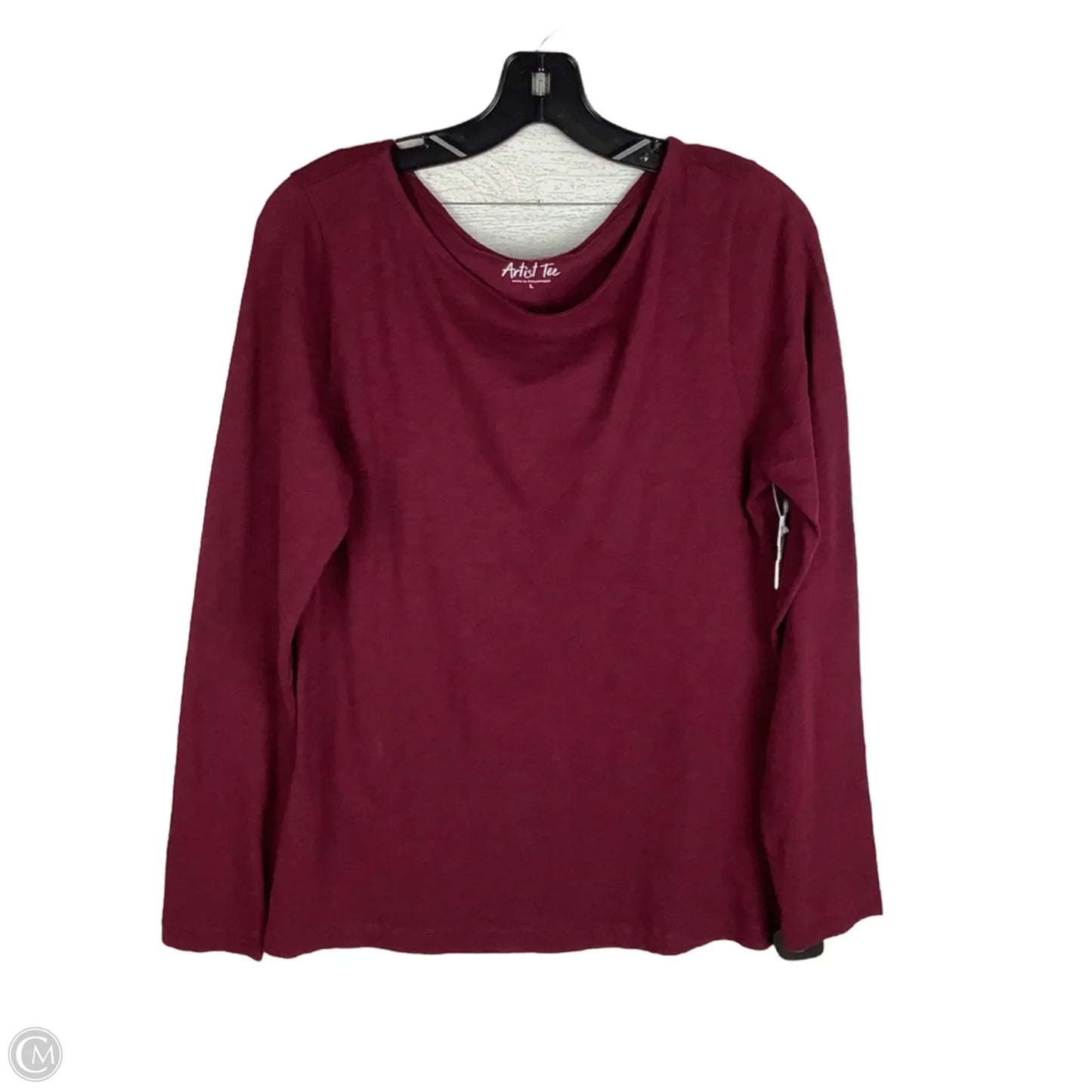 Top Long Sleeve By J. Crew In Maroon, Size: L