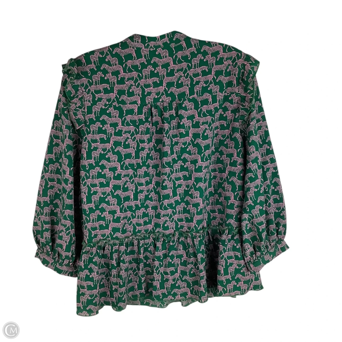 Top Long Sleeve By Joy Joy In Green, Size: M