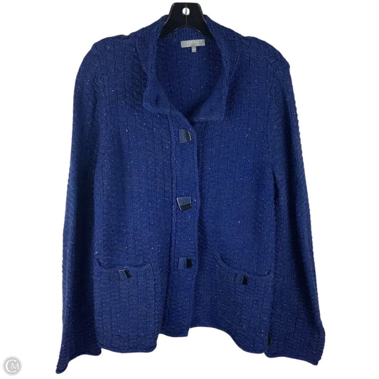 Sweater Cardigan By Habitat In Blue, Size: S