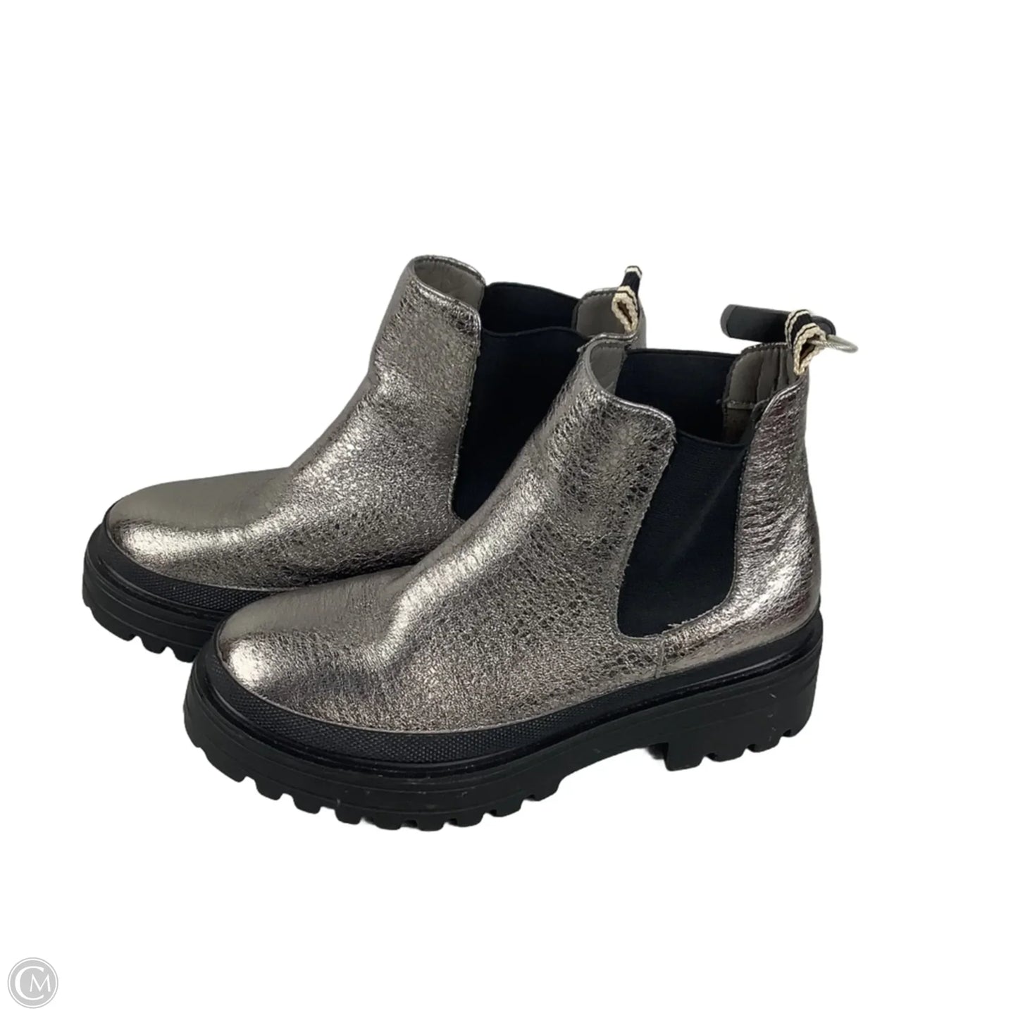 Boots Ankle Heels By Shu Shop In Silver, Size: 9