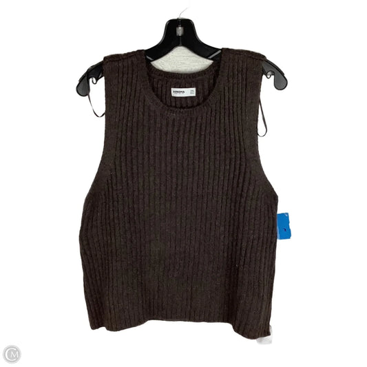 Vest Sweater By Sonoma In Brown, Size: Xxl