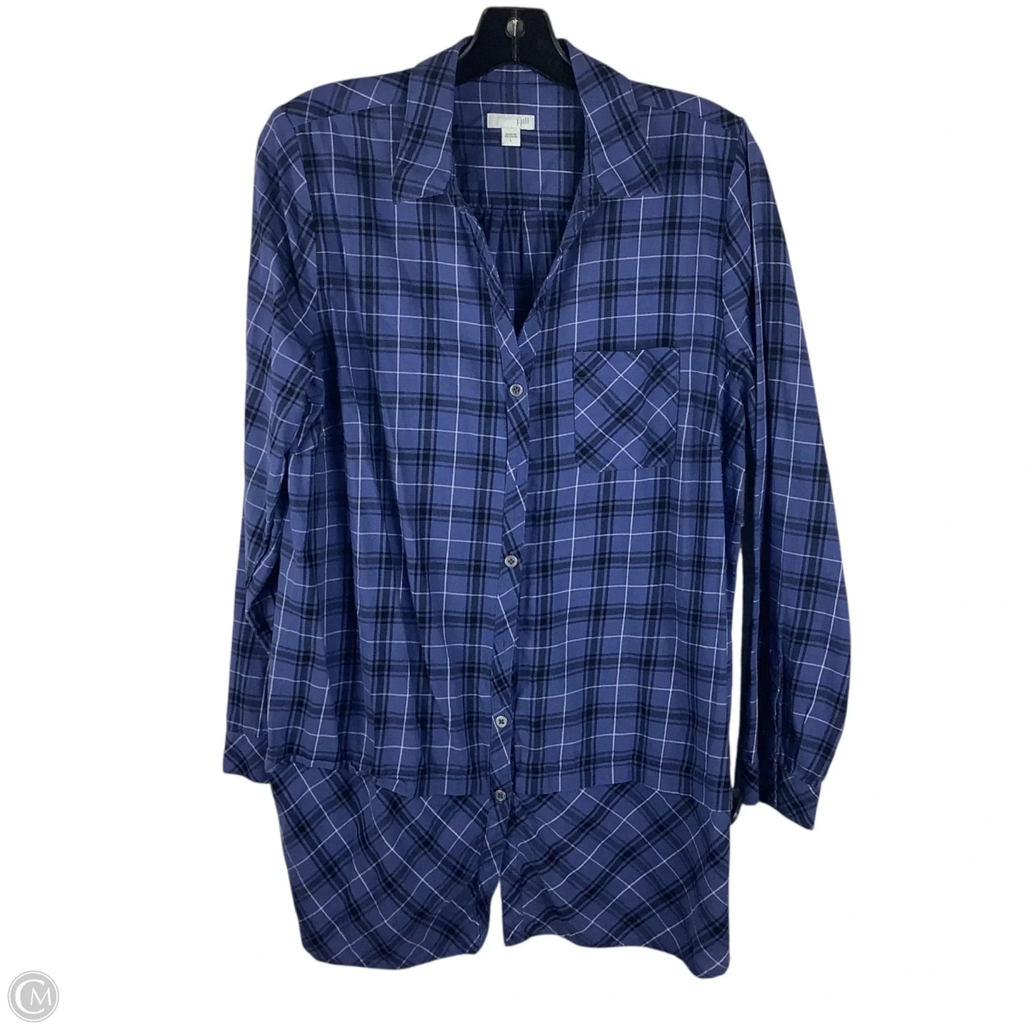 Top Long Sleeve By J. Jill In Blue, Size: L