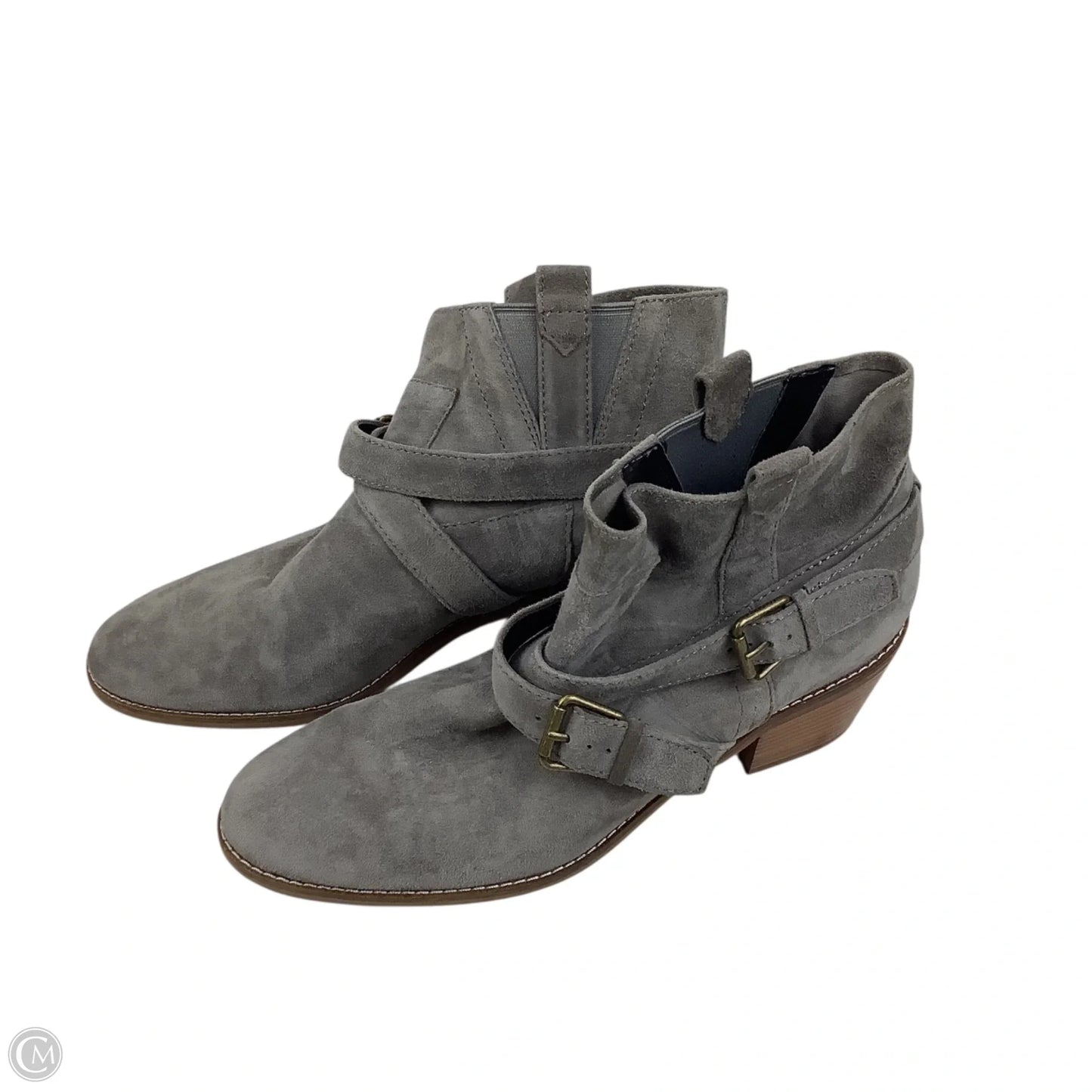 Boots Leather By Cole-haan In Grey, Size: 9