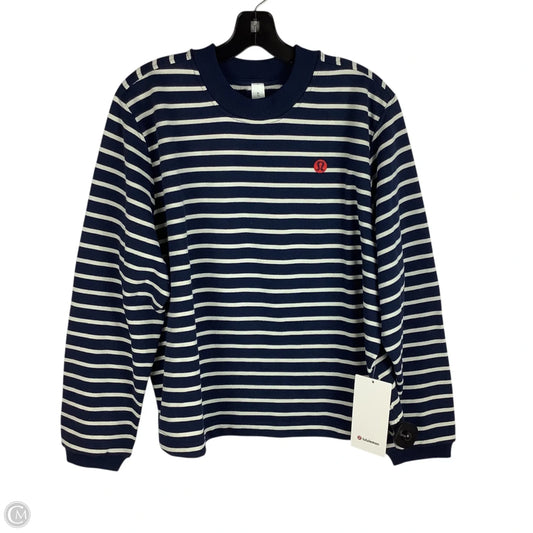 Athletic Sweatshirt Crewneck By Lululemon In Striped Pattern, Size: Xl