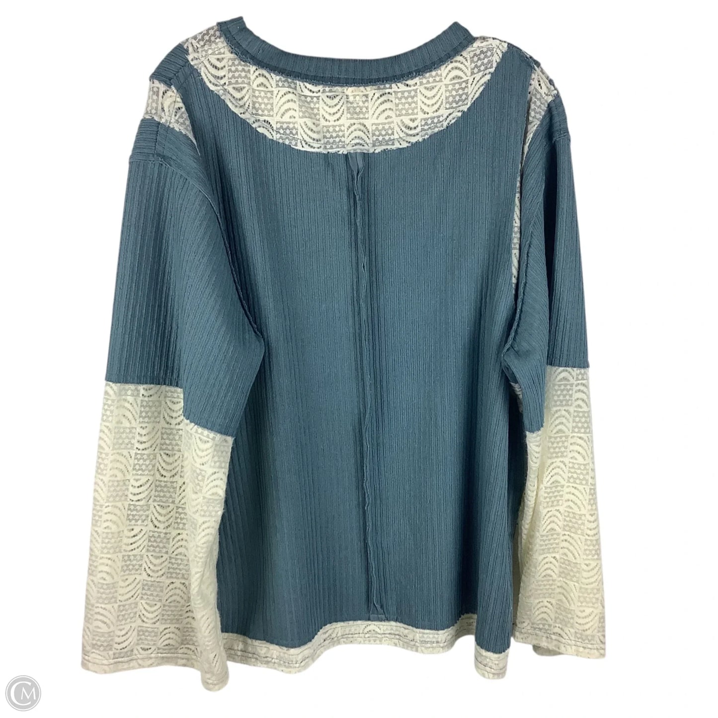 Top Long Sleeve By Pol In Blue, Size: L