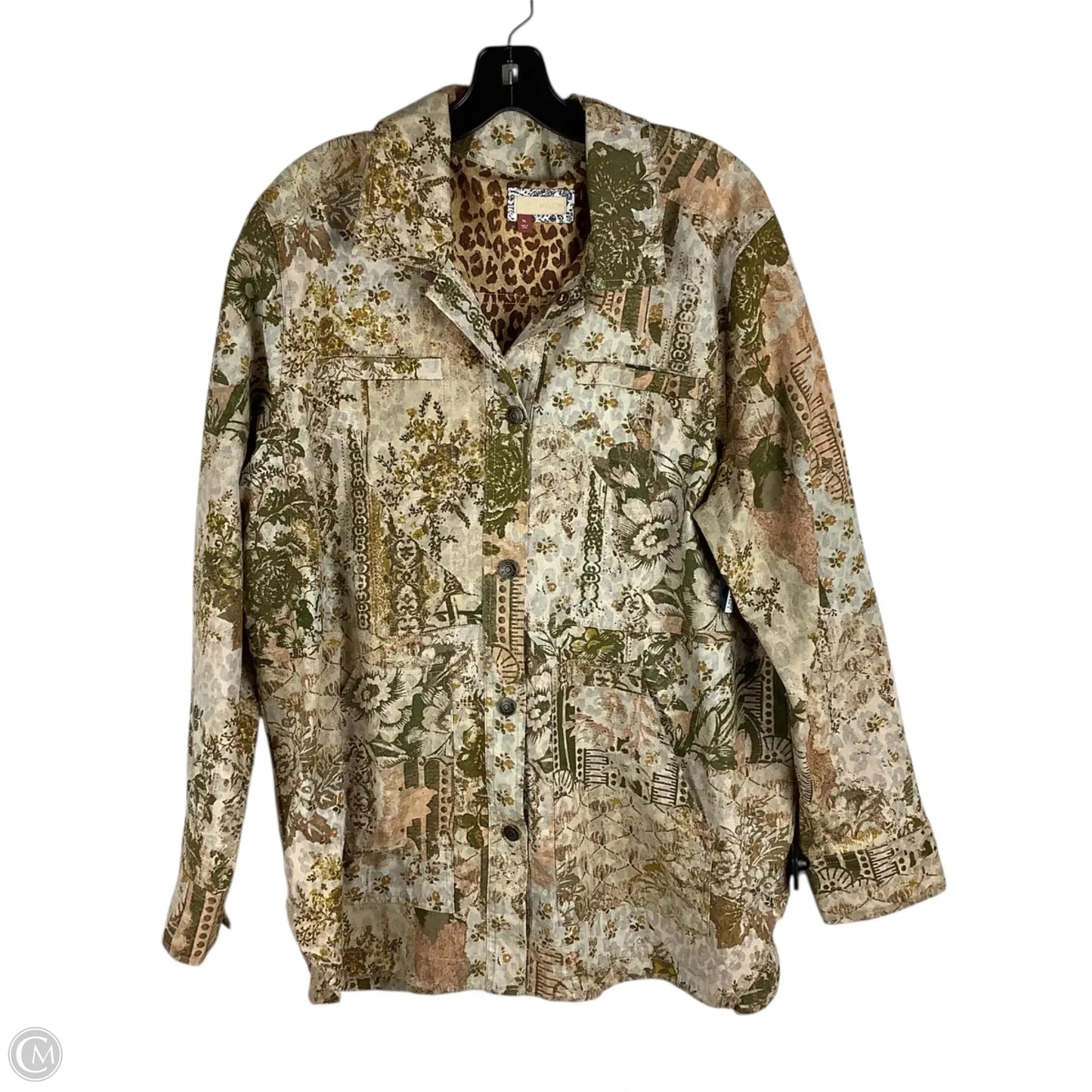 Jacket Shirt By Pilcro In Green, Size: Xl