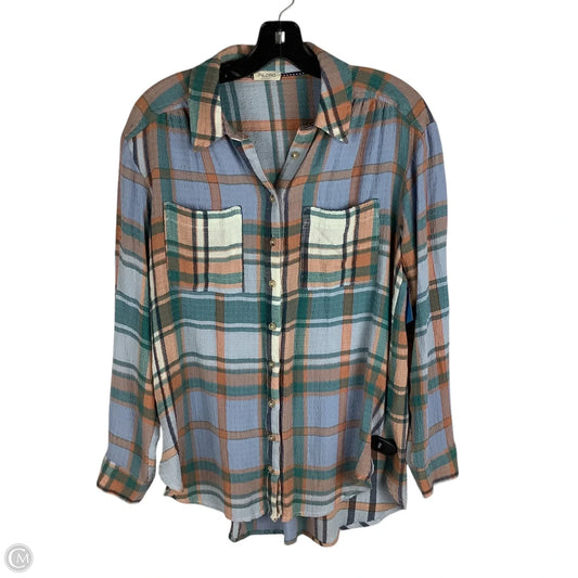 Top Long Sleeve By Pilcro In Plaid Pattern, Size: EST S