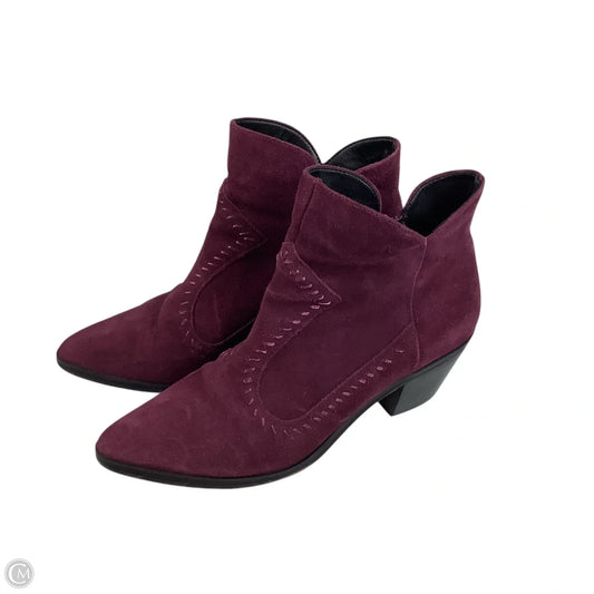 Boots Designer By Rebecca Minkoff In Purple, Size: 9.5