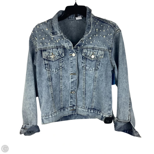 Jacket Denim By Clothes Mentor In Blue Denim, Size: M