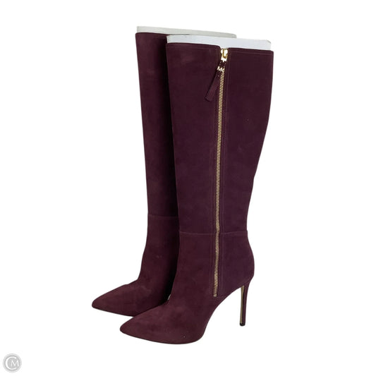 Boots Designer By Michael Kors In Purple, Size: 8