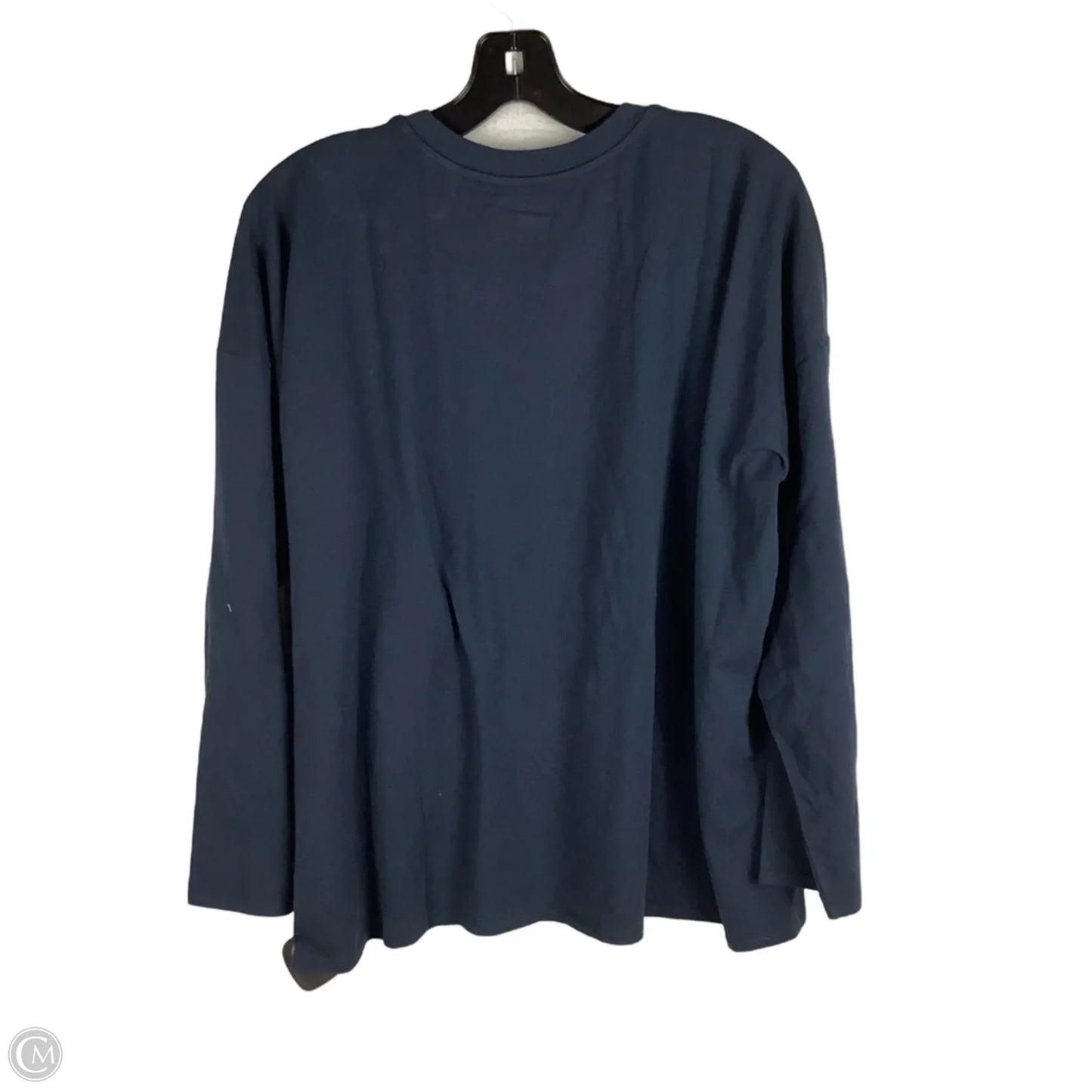 Top Long Sleeve Basic By Eileen Fisher In Navy, Size: L