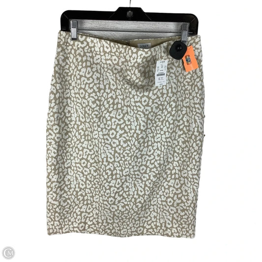 Skirt Midi By J. Crew In Animal Print, Size: 8