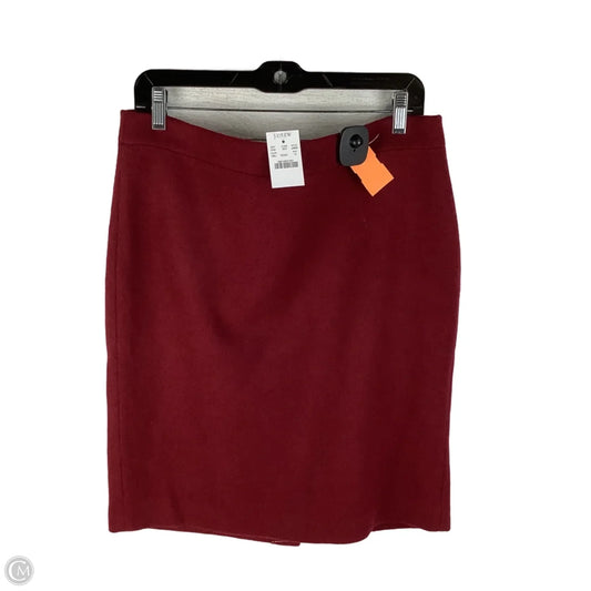 Skirt By J. Crew In Red, Size: 10